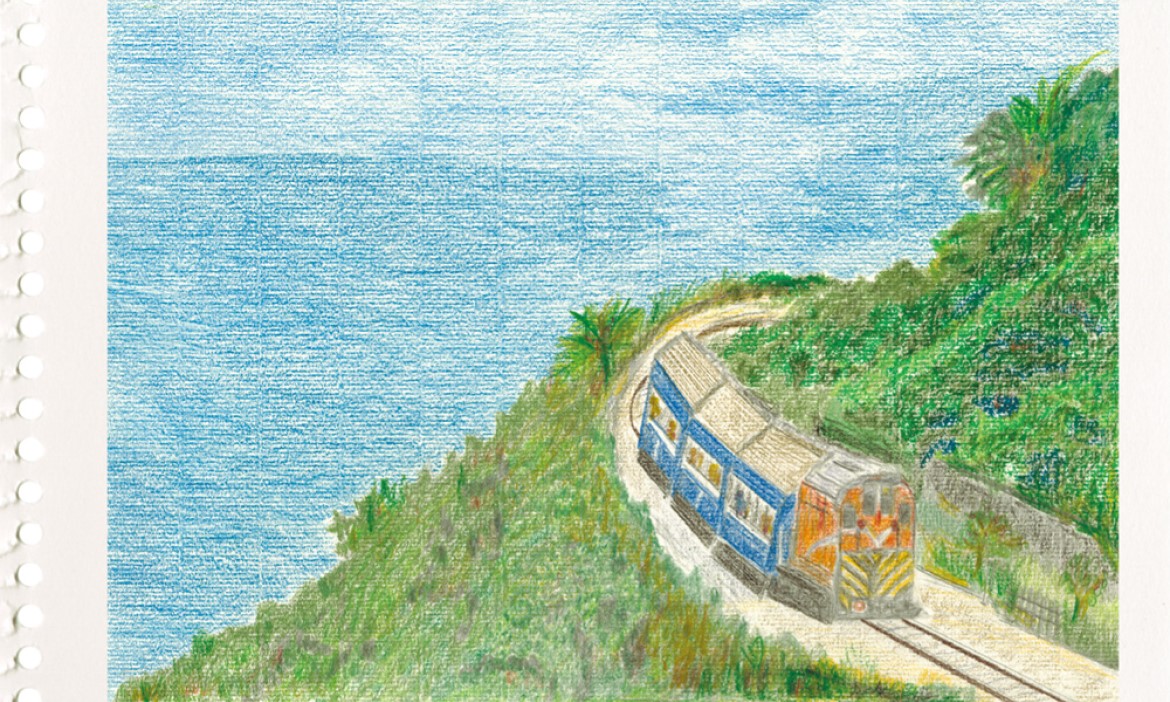 到屏東枋寮搭上藍皮列車沿海前進，作家劉克襄以緩慢節奏積蓄能量，再出發！