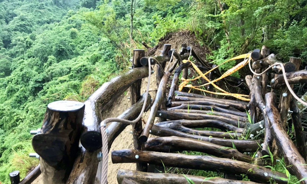 台中大坑山區連日豪大雨，3號步道崩塌全線封閉 ，9、9-1及10號步道持續封閉施工