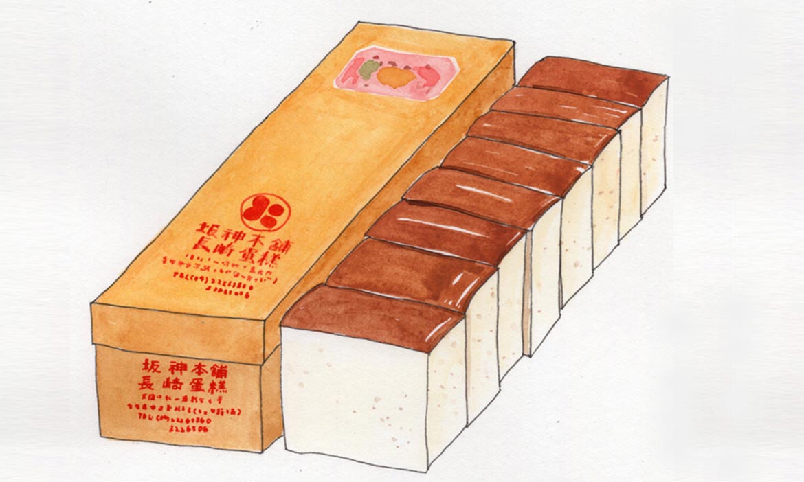 它不是蜂蜜蛋糕！傳說中全台灣最好吃的長崎蛋糕，台中第二市場對面的坂神本舖