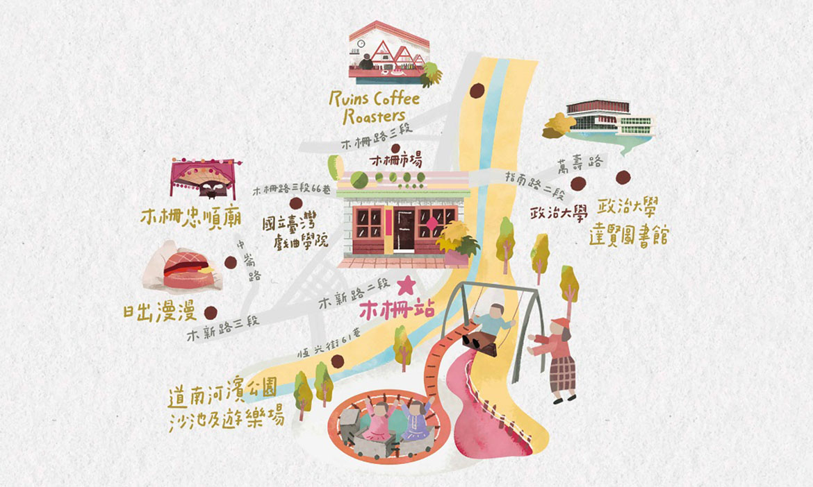 台北文山春日散步地圖｜沿水岸而行、在風格圖書館徜徉書海，飲杯咖啡享受悠閒時刻