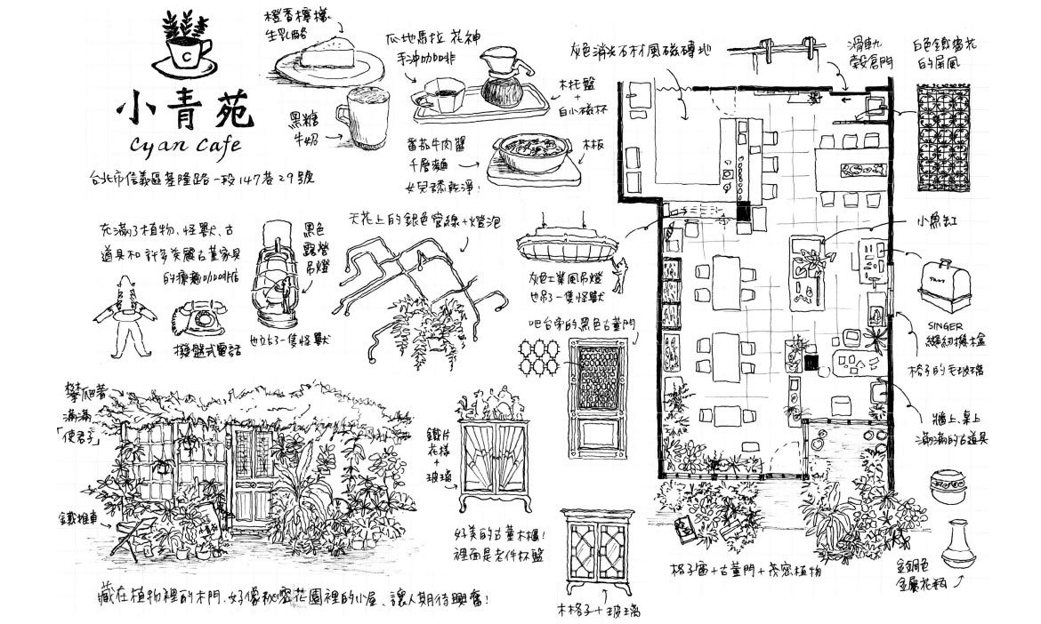 跟著手繪空間遊歷城市咖啡館，發現台北6間咖啡館的迷人細節與幕後故事