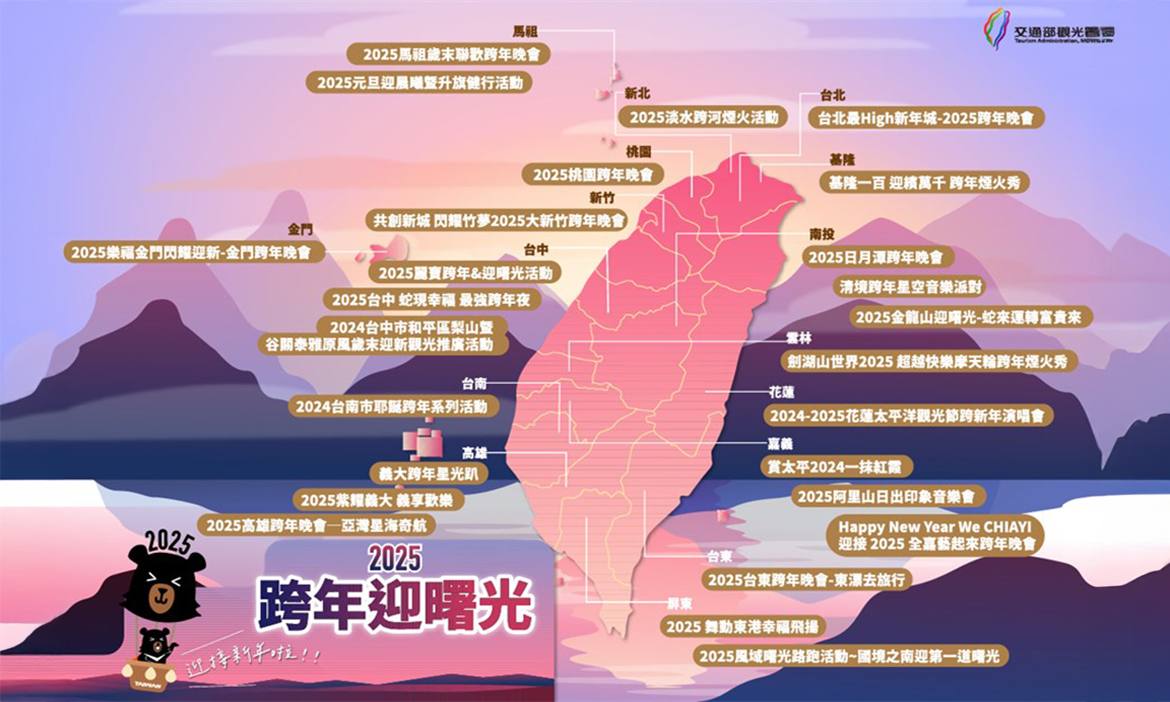 2025跨年迎曙光懶人包｜精選5大國家風景區看日出、3大主題樂園繽紛煙火、各縣市跨年晚會